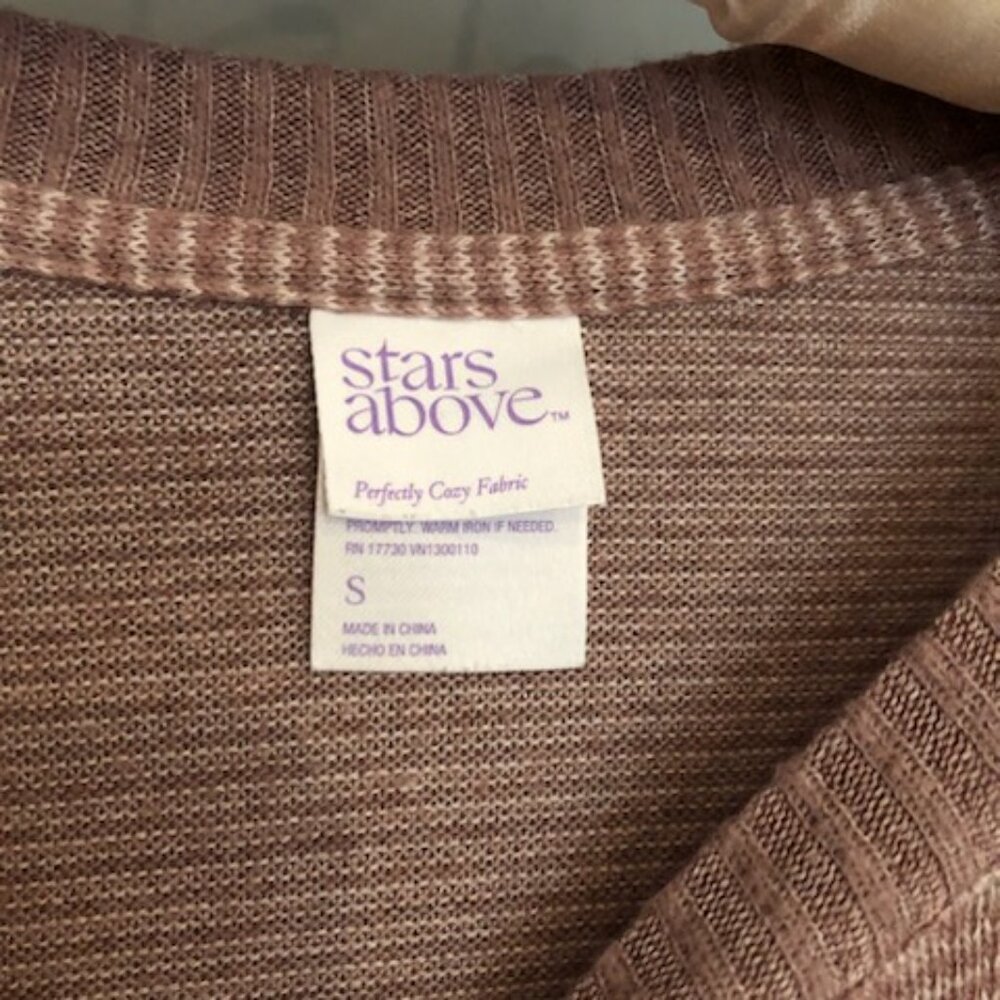 Stars Above Loungewear, brown with pouch pocket, size S - Picture 3 of 4